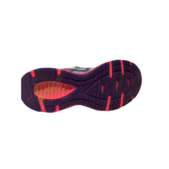 Asics Girls Jolt 2 1014A185 Size 6.5 Green Pink Running Shoes - Picture 8 of 9